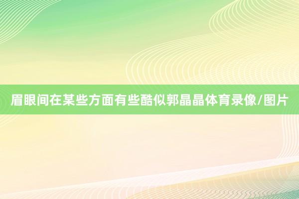眉眼间在某些方面有些酷似郭晶晶体育录像/图片