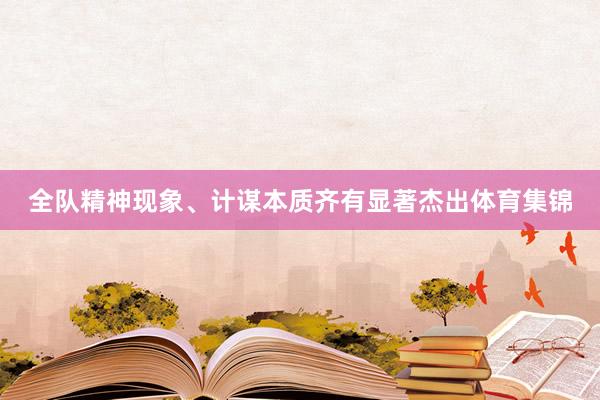 全队精神现象、计谋本质齐有显著杰出体育集锦