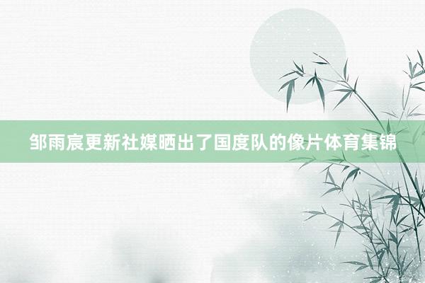 邹雨宸更新社媒晒出了国度队的像片体育集锦