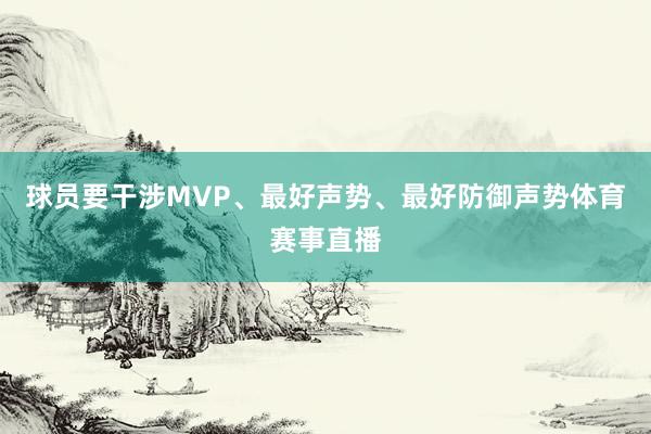 球员要干涉MVP、最好声势、最好防御声势体育赛事直播