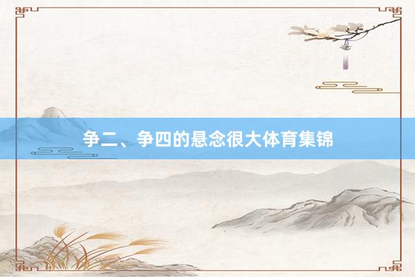 争二、争四的悬念很大体育集锦