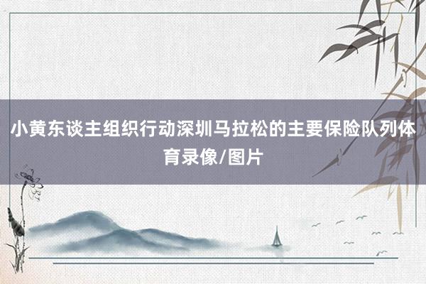 小黄东谈主组织行动深圳马拉松的主要保险队列体育录像/图片
