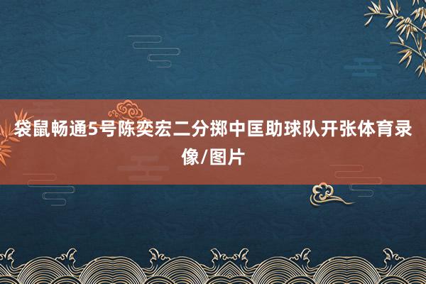 袋鼠畅通5号陈奕宏二分掷中匡助球队开张体育录像/图片