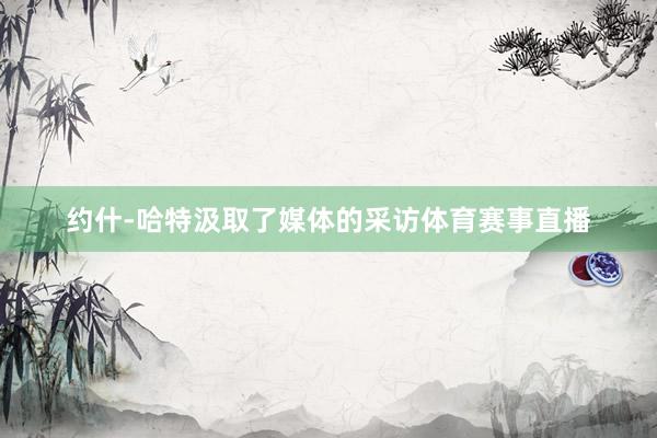 约什-哈特汲取了媒体的采访体育赛事直播