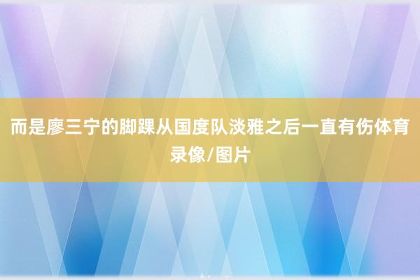 而是廖三宁的脚踝从国度队淡雅之后一直有伤体育录像/图片