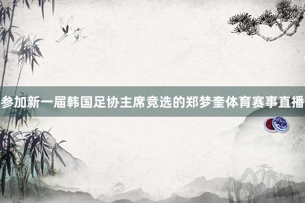 参加新一届韩国足协主席竞选的郑梦奎体育赛事直播