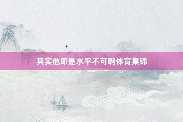 其实他即是水平不可啊体育集锦