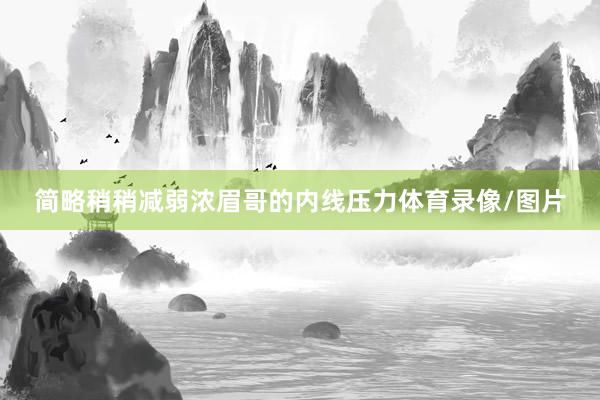 简略稍稍减弱浓眉哥的内线压力体育录像/图片