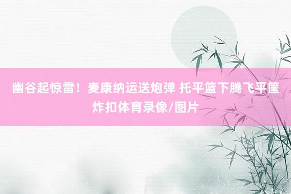 幽谷起惊雷！麦康纳运送炮弹 托平篮下腾飞平筐炸扣体育录像/图片