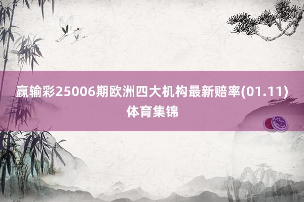 赢输彩25006期欧洲四大机构最新赔率(01.11)体育集锦