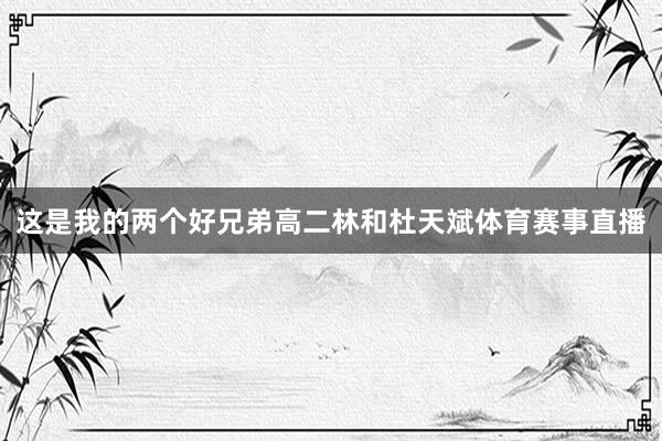 这是我的两个好兄弟高二林和杜天斌体育赛事直播
