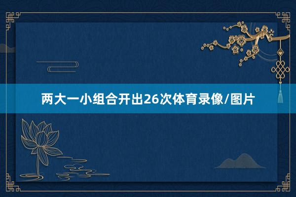 两大一小组合开出26次体育录像/图片