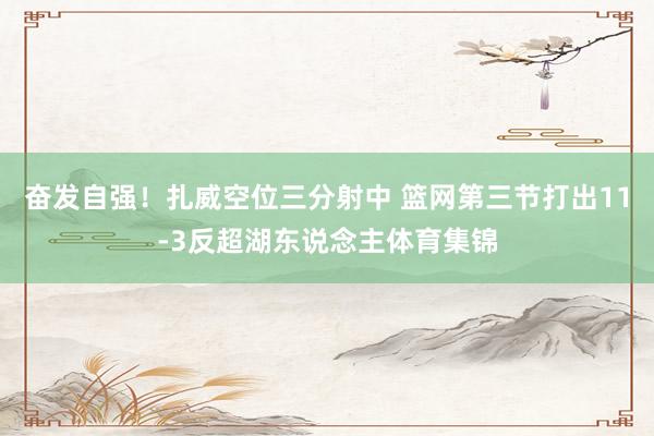 奋发自强！扎威空位三分射中 篮网第三节打出11-3反超湖东说念主体育集锦