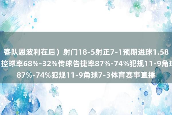 客队恩波利在后）射门18-5射正7-1预期进球1.58-0.27得分契机2-1控球率68%-32%传球告捷率87%-74%犯规11-9角球7-3体育赛事直播