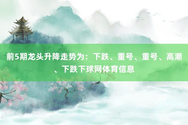 前5期龙头升降走势为：下跌、重号、重号、高潮、下跌下球网体育信息