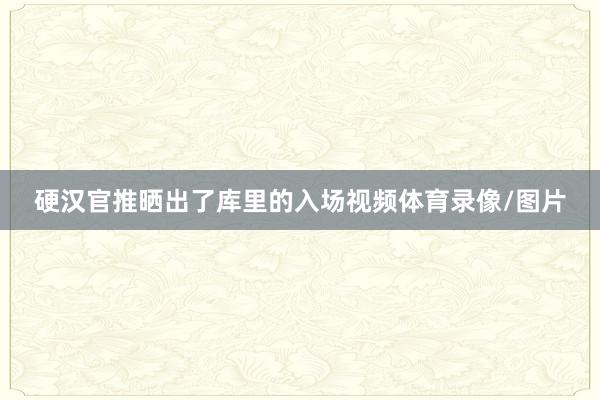 硬汉官推晒出了库里的入场视频体育录像/图片