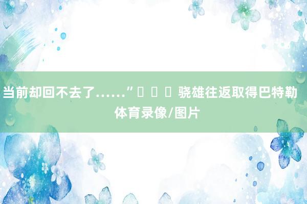 当前却回不去了……”			骁雄往返取得巴特勒    体育录像/图片