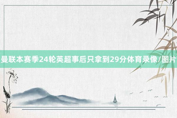 曼联本赛季24轮英超事后只拿到29分体育录像/图片