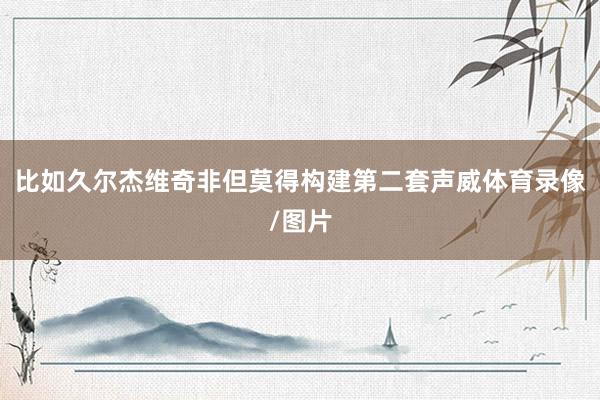 比如久尔杰维奇非但莫得构建第二套声威体育录像/图片