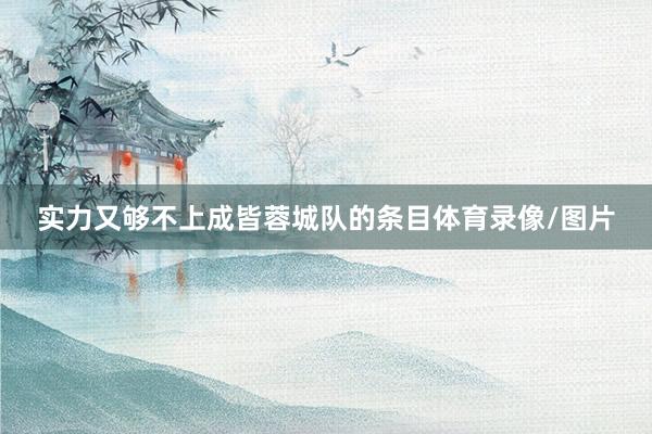 实力又够不上成皆蓉城队的条目体育录像/图片