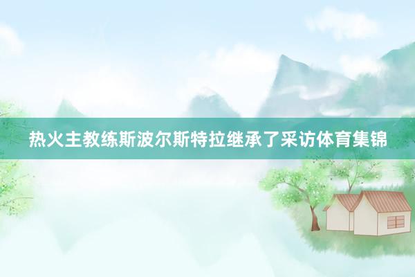热火主教练斯波尔斯特拉继承了采访体育集锦