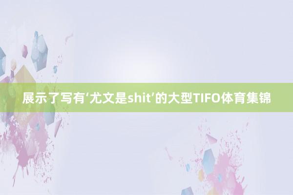 展示了写有‘尤文是shit’的大型TIFO体育集锦