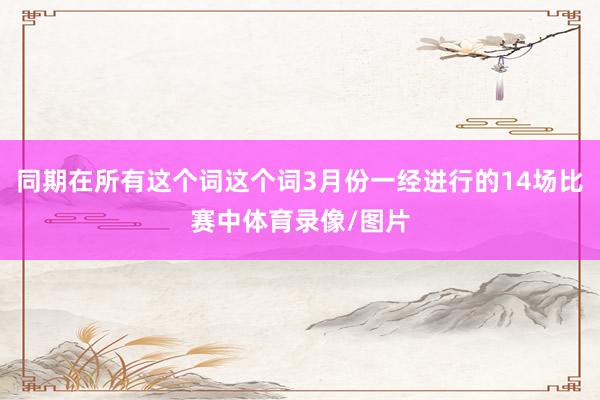 同期在所有这个词这个词3月份一经进行的14场比赛中体育录像/图片