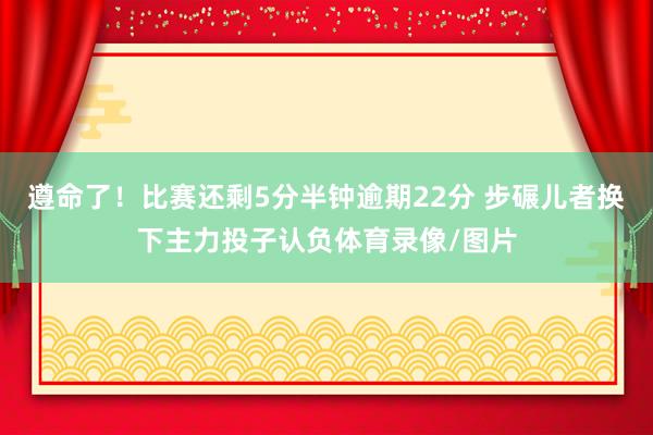 遵命了！比赛还剩5分半钟逾期22分 步碾儿者换下主力投子认负体育录像/图片