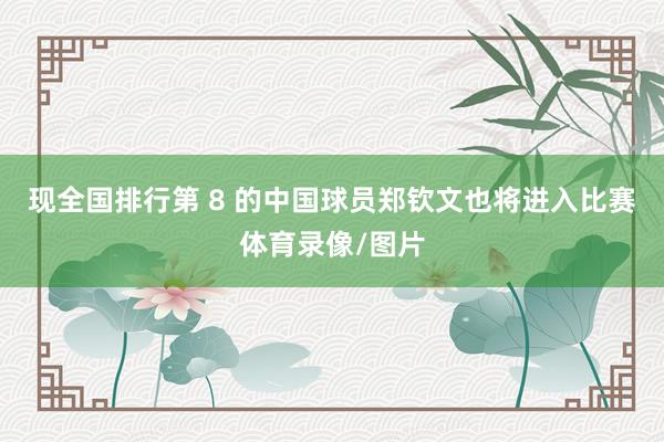 现全国排行第 8 的中国球员郑钦文也将进入比赛体育录像/图片