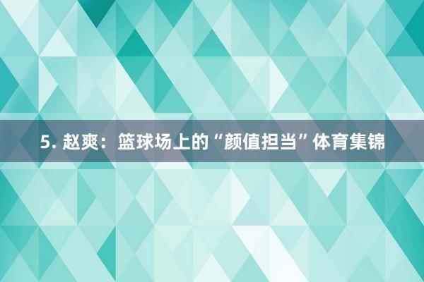 5. 赵爽：篮球场上的“颜值担当”体育集锦