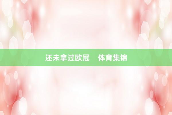 还未拿过欧冠    体育集锦