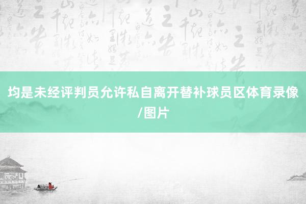 均是未经评判员允许私自离开替补球员区体育录像/图片