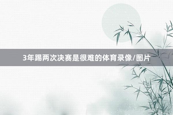 3年踢两次决赛是很难的体育录像/图片