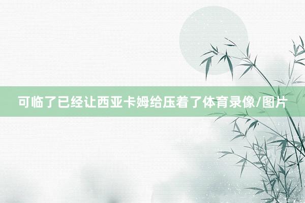 可临了已经让西亚卡姆给压着了体育录像/图片