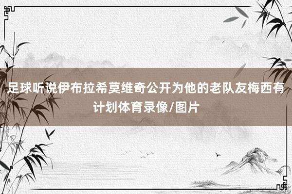 足球听说伊布拉希莫维奇公开为他的老队友梅西有计划体育录像/图片