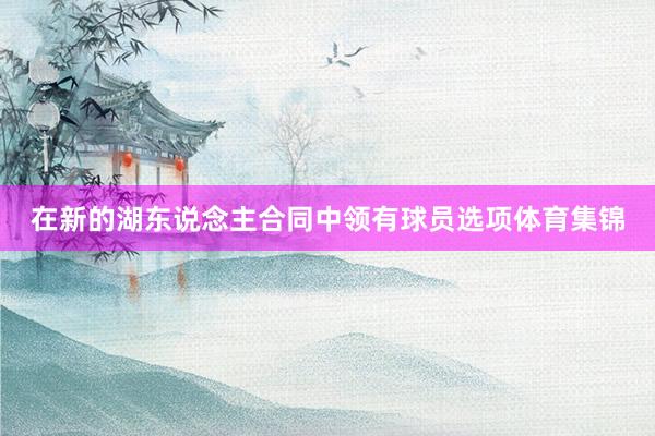 在新的湖东说念主合同中领有球员选项体育集锦