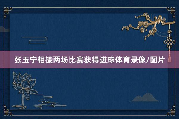 张玉宁相接两场比赛获得进球体育录像/图片