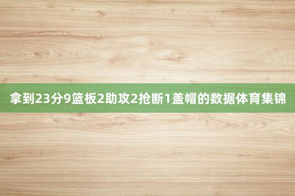 拿到23分9篮板2助攻2抢断1盖帽的数据体育集锦