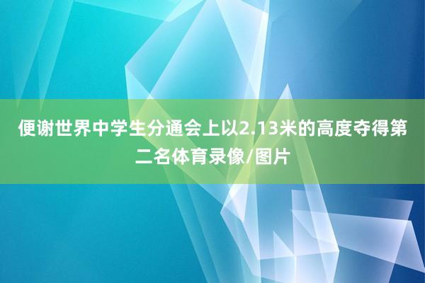 便谢世界中学生分通会上以2.13米的高度夺得第二名体育录像/图片