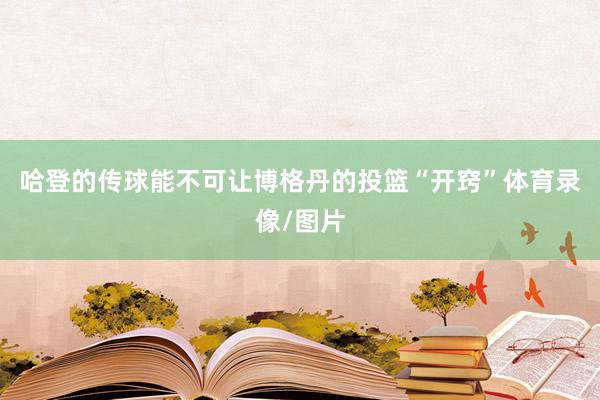 哈登的传球能不可让博格丹的投篮“开窍”体育录像/图片
