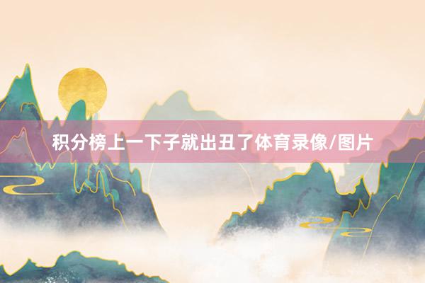 积分榜上一下子就出丑了体育录像/图片