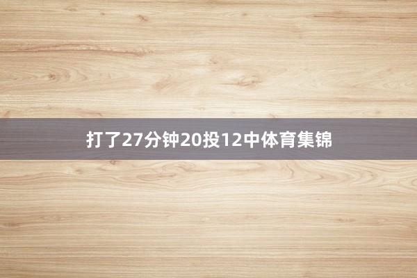 打了27分钟20投12中体育集锦