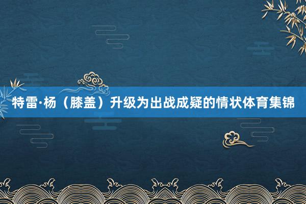 特雷·杨（膝盖）升级为出战成疑的情状体育集锦