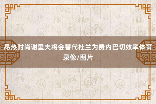 昂热时尚谢里夫将会替代杜兰为费内巴切效率体育录像/图片