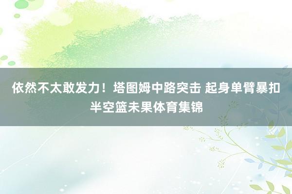 依然不太敢发力！塔图姆中路突击 起身单臂暴扣半空篮未果体育集锦